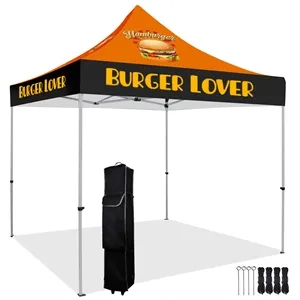 10' X 10' Custom Printed Pop Up Tent Kit With Steel Frame