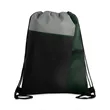 Tri Colored Drawstring Backpack With Mesh Pocket | https://www.bestnamebadges.com