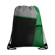 Tri Colored Drawstring Backpack With Mesh Pocket | https://www.bestnamebadges.com