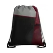 Tri Colored Drawstring Backpack With Mesh Pocket | https://www.bestnamebadges.com