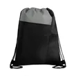 Tri Colored Drawstring Backpack With Mesh Pocket | https://www.bestnamebadges.com