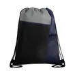 Tri Colored Drawstring Backpack With Mesh Pocket | https://www.bestnamebadges.com