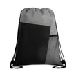 Tri Colored Drawstring Backpack With Mesh Pocket | https://www.bestnamebadges.com