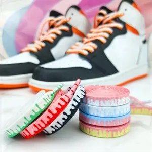 40" Premium Sublimation Tubular Shoelaces