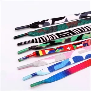 36" Premium Sublimation Tubular Shoelaces