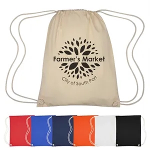 Cooper Cotton Drawstring Bag | https://www.bestnamebadges.com