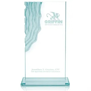 JAFFA® Jade Sculpted Waterfall Award | https://www.bestnamebadges.com