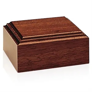 JAFFA® Mahogany-Tone Wood Base | https://www.bestnamebadges.com