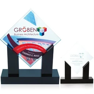 JAFFA® Diamond Jade Award with Black Base | https://www.bestnamebadges.com