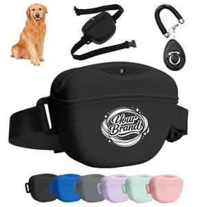 Dog Treat Silicone Pouch with Training Clicker