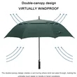 Double Canopy Vented Automatic Oversize Open Golf Umbrella | https://www.bestnamebadges.com