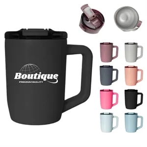 15Oz 304 Stainless Steel Insulated Mug With Handle And Lid