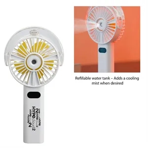 Rechargeable Portable LED Fan with Water Mist