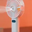 Rechargeable Portable LED Fan with Water Mist | https://www.bestnamebadges.com
