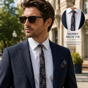 Skinny Polyester Silk Sublimation Neck Tie