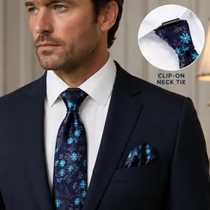 Clip On Polyester Silk Sublimation Neck Tie