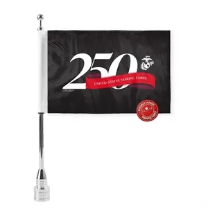 6"x9" 250th US Marine Corps wPoly Printed Motorcycle Flags