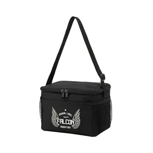 Portable 6 Can Insulated Lunch Cooler Bag 8'' x 6'' x 6''