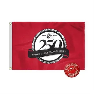 2'x3' 250th US Marine Corps Nylon Printed Flag