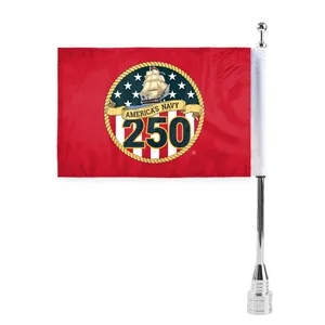 6"x9" 250th US Navy wPoly Printed Motorcycle Flags