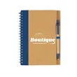 Custom Kraft Paper Spiral Notebook With Pen | https://www.bestnamebadges.com