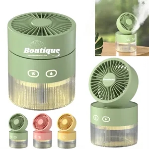 USB Mini Cooling Mist Desk Fan With Foldable Head
