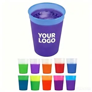 12 oz Reusable Color Changing Gradient Stadium Cup