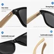 Bamboo Texture Square Sunglasses | https://www.bestnamebadges.com