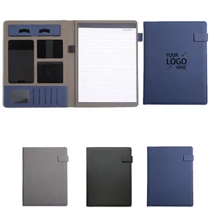 Magnetic PU Leather A4 Portfolio Binder Notebook