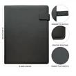 Magnetic PU Leather A4 Portfolio Binder Notebook | https://www.bestnamebadges.com
