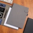 Magnetic PU Leather A4 Portfolio Binder Notebook | https://www.bestnamebadges.com
