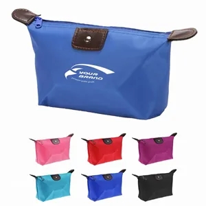 Womens Foldable Dumpling Cosmetic Toiletry Travel Bag