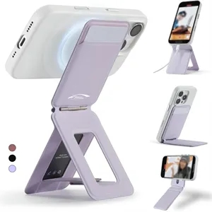 PU Ultra Slim Foldable Magnetic Card Selfie Wallet Stand