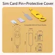 Smiling Face SIM Ejector Pin Holder Keyring Portable Tool | https://www.bestnamebadges.com