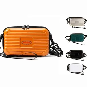 Hard Shell PVC Mini Cosmetic Case Portable Crossbody Box