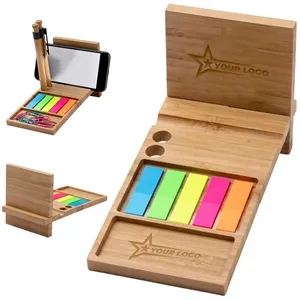 Phone Holder with Sticky Flags Desk Organizer Office Use