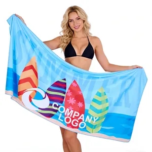 Custom Full Color Microfiber Beach Towel ( 32'' x 70'' )