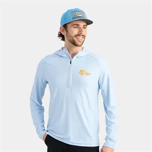 Huk® Men's UPF 50+ Half Zip Fishing Hoodie with Custom Logo