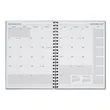 WireO Chia Grande XL White Monthly Diary | https://www.bestnamebadges.com