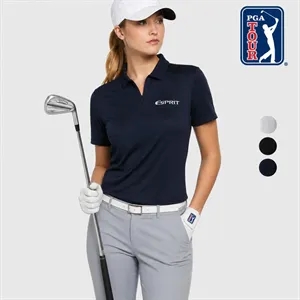 PGA TOUR® Women's Airflux Solid Mesh Golf Polo & Custom Logo