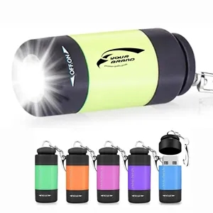 Mini LED Rechargeable Waterproof Flashlight Keychain Torch
