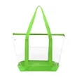 Clear Zippered Tote Bag With Pocket | https://www.bestnamebadges.com