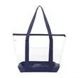 Clear Zippered Tote Bag With Pocket | https://www.bestnamebadges.com