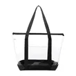 Clear Zippered Tote Bag With Pocket | https://www.bestnamebadges.com