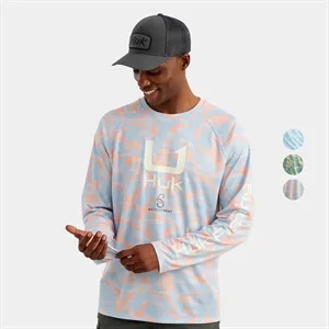 Huk® Men's UPF 50+ Vented Print T-shirt with Custom Logo