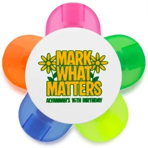 Custom Multi-Color Flower Highlighters