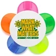 Custom Multi-Color Flower Highlighters | https://www.bestnamebadges.com