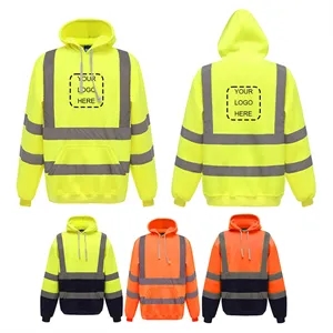 Hi-Vis Safety Hooded Sweatshirt