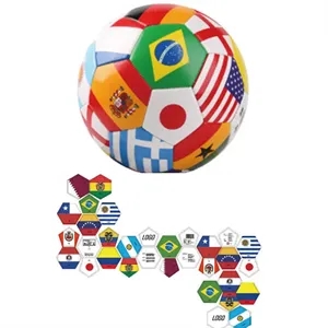 Regular Size Flags Printed Soccer Ball