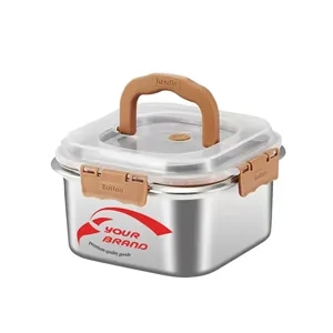 Stainless Steel Bento Box With Handle And Buckle